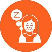 Insomnia Glyph Multi Circle Icon vector