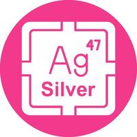 Silver Glyph Multi Circle Icon vector