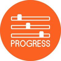 Progress Glyph Multi Circle Icon vector