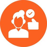 Work Done Glyph Multi Circle Icon vector