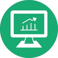 Growth Glyph Multi Circle Icon vector