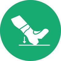 Heel Dig Glyph Multi Circle Icon vector