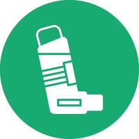 Inhaler Glyph Multi Circle Icon vector