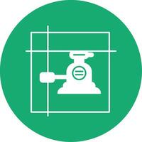 Laser Level Glyph Multi Circle Icon vector