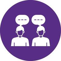 Conversation Glyph Multi Circle Icon vector