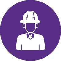 Worker Glyph Multi Circle Icon vector
