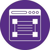 Web Design Glyph Multi Circle Icon vector