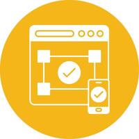Accesibility Glyph Multi Circle Icon vector