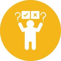 Confusion Glyph Multi Circle Icon vector