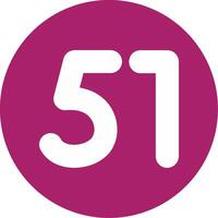 Fifty one Glyph Multi Circle Icon vector