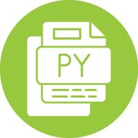 PY File Glyph Multi Circle Icon vector