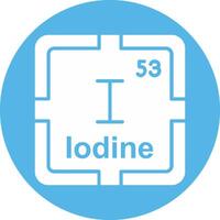 Iodine Glyph Multi Circle Icon vector