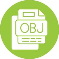 OBJ File Glyph Multi Circle Icon vector