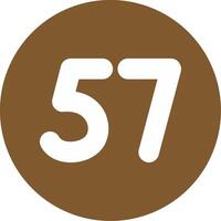 Fifty seven Glyph Multi Circle Icon vector