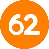 Sixty two Glyph Multi Circle Icon vector