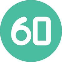 Sixty Glyph Multi Circle Icon vector