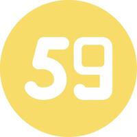 Fifty nine Glyph Multi Circle Icon vector