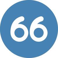 Sixty six Glyph Multi Circle Icon vector