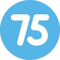 Seventy five Glyph Multi Circle Icon vector
