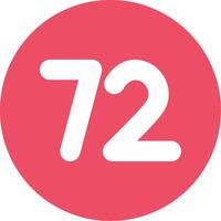 Seventy two Glyph Multi Circle Icon vector