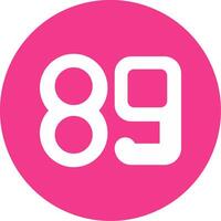 Eighty nine Glyph Multi Circle Icon vector