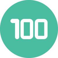 One hundred Glyph Multi Circle Icon vector