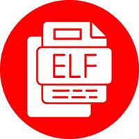 ELF File Glyph Multi Circle Icon vector