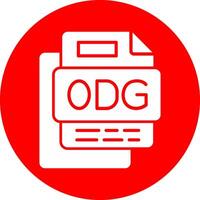 Odg File Glyph Multi Circle Icon vector