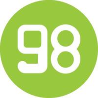 Ninety eight Glyph Multi Circle Icon vector