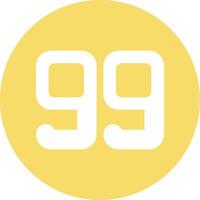Ninety nine Glyph Multi Circle Icon vector