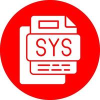 Sys File Glyph Multi Circle Icon vector