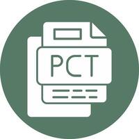 Pct File Glyph Multi Circle Icon vector