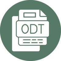 ODT File Glyph Multi Circle Icon vector
