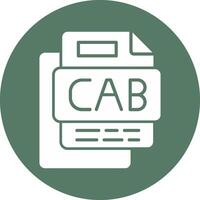 Cab File Glyph Multi Circle Icon vector