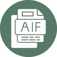 AIF File Glyph Multi Circle Icon vector