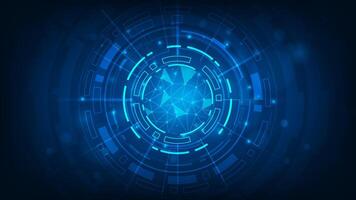 Digital hud ring technology adstract blue light background. vector