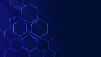 Technology futuristic hexagon frame. Hi- tech blue bacground. vector