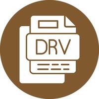 DRV File Glyph Multi Circle Icon vector