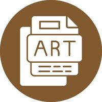 Art File Glyph Multi Circle Icon vector
