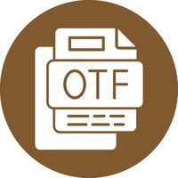 OTF File Glyph Multi Circle Icon vector