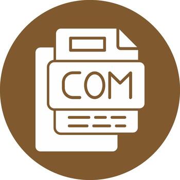COM File Glyph Multi Circle Icon vector