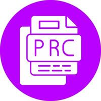 Prc File Glyph Multi Circle Icon vector