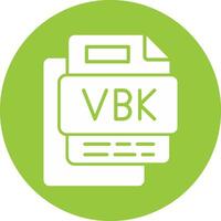 Vbk File Glyph Multi Circle Icon vector