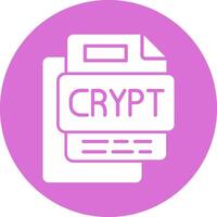 Crypt File Glyph Multi Circle Icon vector