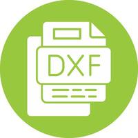 Dxf File Glyph Multi Circle Icon vector
