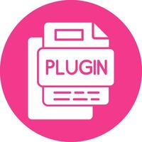 Plugin File Glyph Multi Circle Icon vector