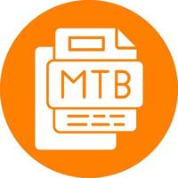 Mtb File Glyph Multi Circle Icon vector