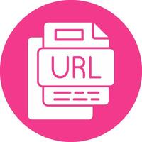 Url File Glyph Multi Circle Icon vector