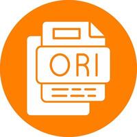 Ori File Glyph Multi Circle Icon vector