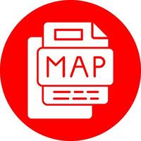 Map File Glyph Multi Circle Icon vector